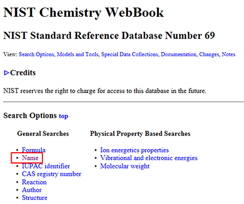 NIST Chemistry WebBook